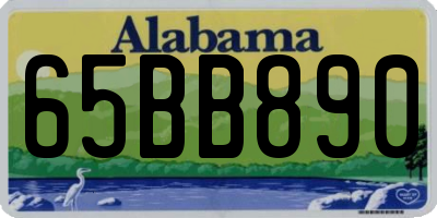 AL license plate 65BB890