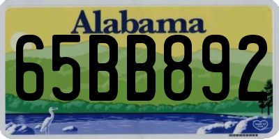 AL license plate 65BB892