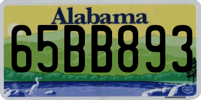 AL license plate 65BB893