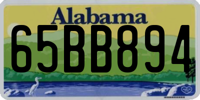 AL license plate 65BB894