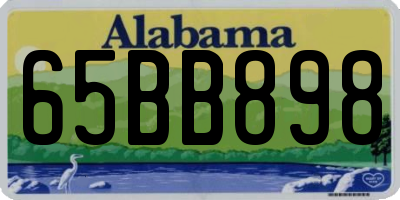 AL license plate 65BB898