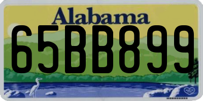 AL license plate 65BB899