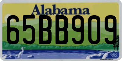 AL license plate 65BB909