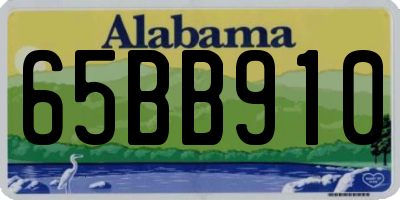 AL license plate 65BB910