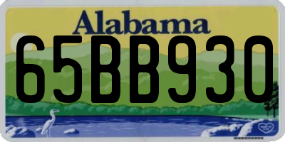 AL license plate 65BB930