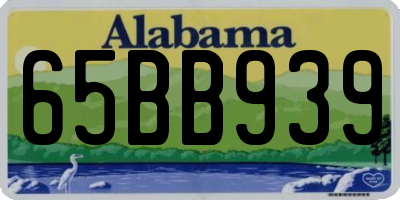AL license plate 65BB939