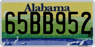 AL license plate 65BB952