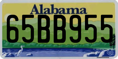 AL license plate 65BB955