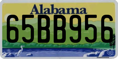 AL license plate 65BB956