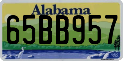 AL license plate 65BB957