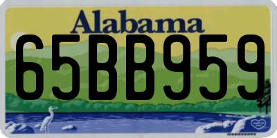 AL license plate 65BB959