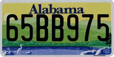 AL license plate 65BB975