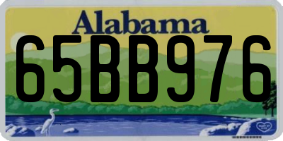 AL license plate 65BB976
