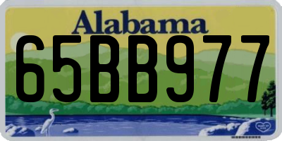 AL license plate 65BB977