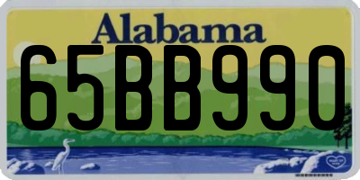 AL license plate 65BB990