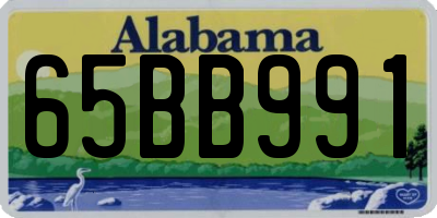AL license plate 65BB991
