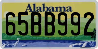AL license plate 65BB992