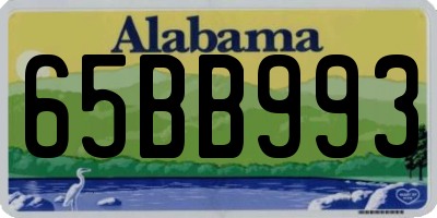 AL license plate 65BB993