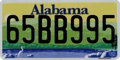 AL license plate 65BB995