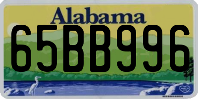 AL license plate 65BB996