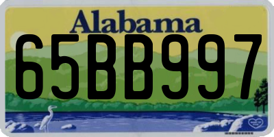 AL license plate 65BB997