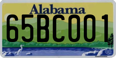 AL license plate 65BC001