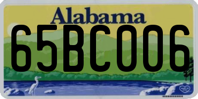 AL license plate 65BC006