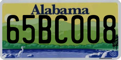 AL license plate 65BC008
