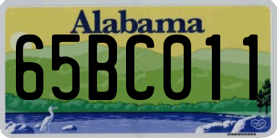 AL license plate 65BC011