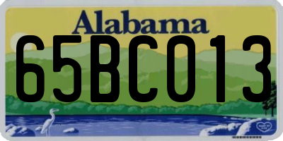 AL license plate 65BC013