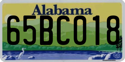 AL license plate 65BC018