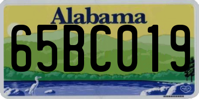 AL license plate 65BC019