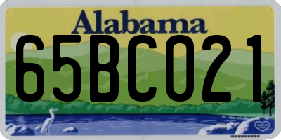 AL license plate 65BC021
