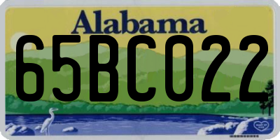 AL license plate 65BC022