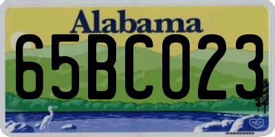 AL license plate 65BC023