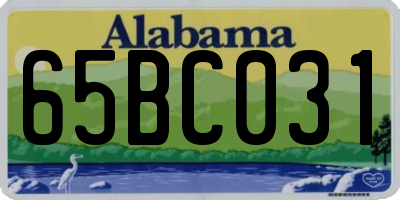 AL license plate 65BC031