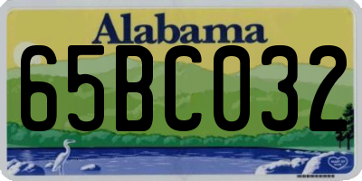 AL license plate 65BC032