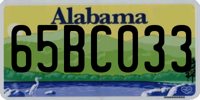 AL license plate 65BC033