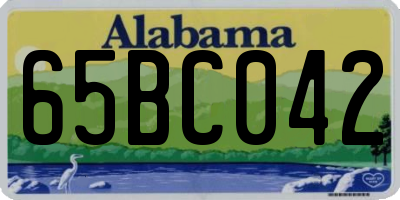 AL license plate 65BC042