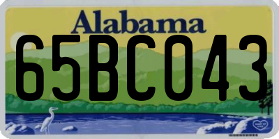 AL license plate 65BC043