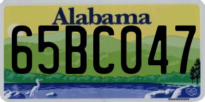AL license plate 65BC047