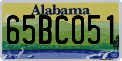 AL license plate 65BC051