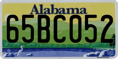 AL license plate 65BC052