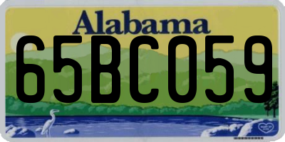 AL license plate 65BC059