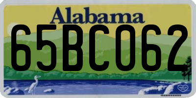 AL license plate 65BC062