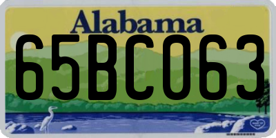 AL license plate 65BC063