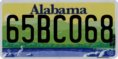 AL license plate 65BC068