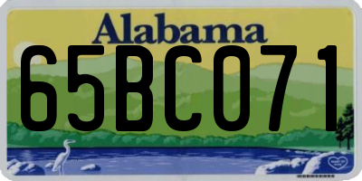 AL license plate 65BC071