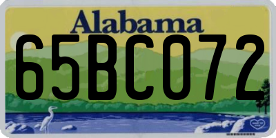 AL license plate 65BC072