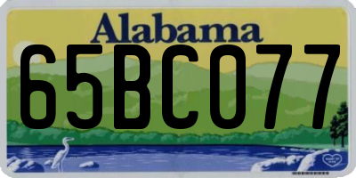 AL license plate 65BC077
